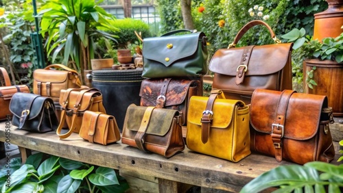 Handcrafted Leather Goods on Display photo