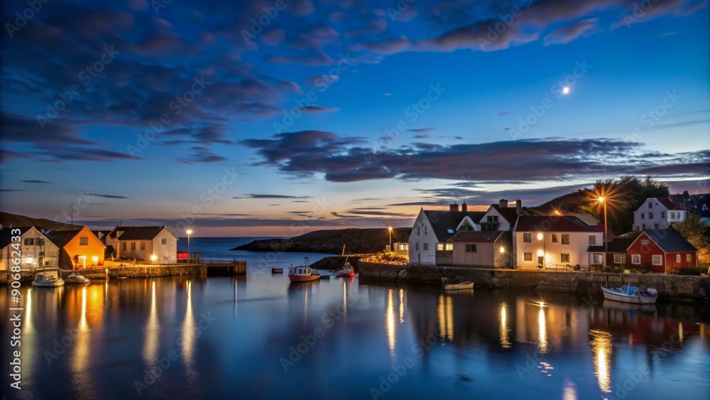 Twilight over a Historic Fishing Village Twilight over a Historic Fishing Village