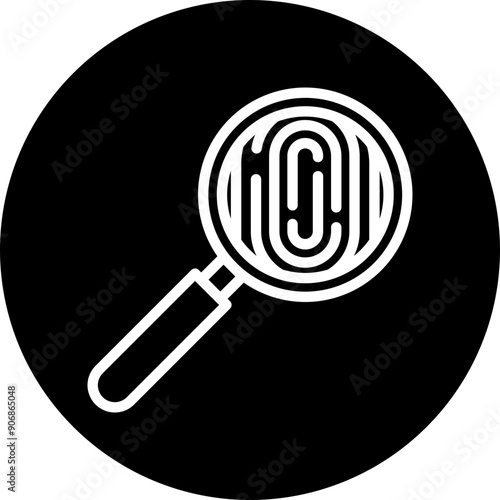 Investigation Vector Line White Circle Black