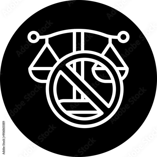 illegal Vector Line White Circle Black