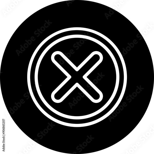 Rejection Vector Line White Circle Black