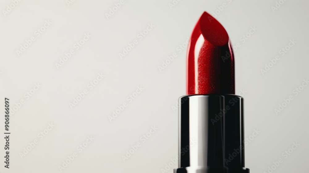 Elegant red lipstick in a stylish tube, close-up on a plain white background, emphasizing its high-end appeal. Suitable for marketing beauty products.
Elegant red lipstick in a stylish tube, close-up on a plain white background, emphasizing its high-end appeal. Suitable for marketing beauty products.