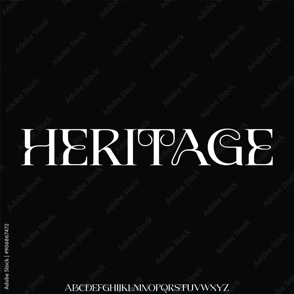 Fototapeta premium retro font alphabet typeface vector
