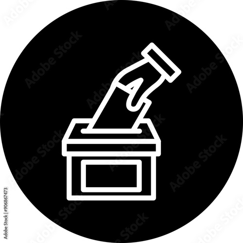 Voter Turnout Graph Vector Line White Circle Black
