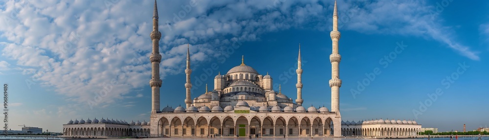 Fototapeta premium A stunning panoramic view of the mosque. 