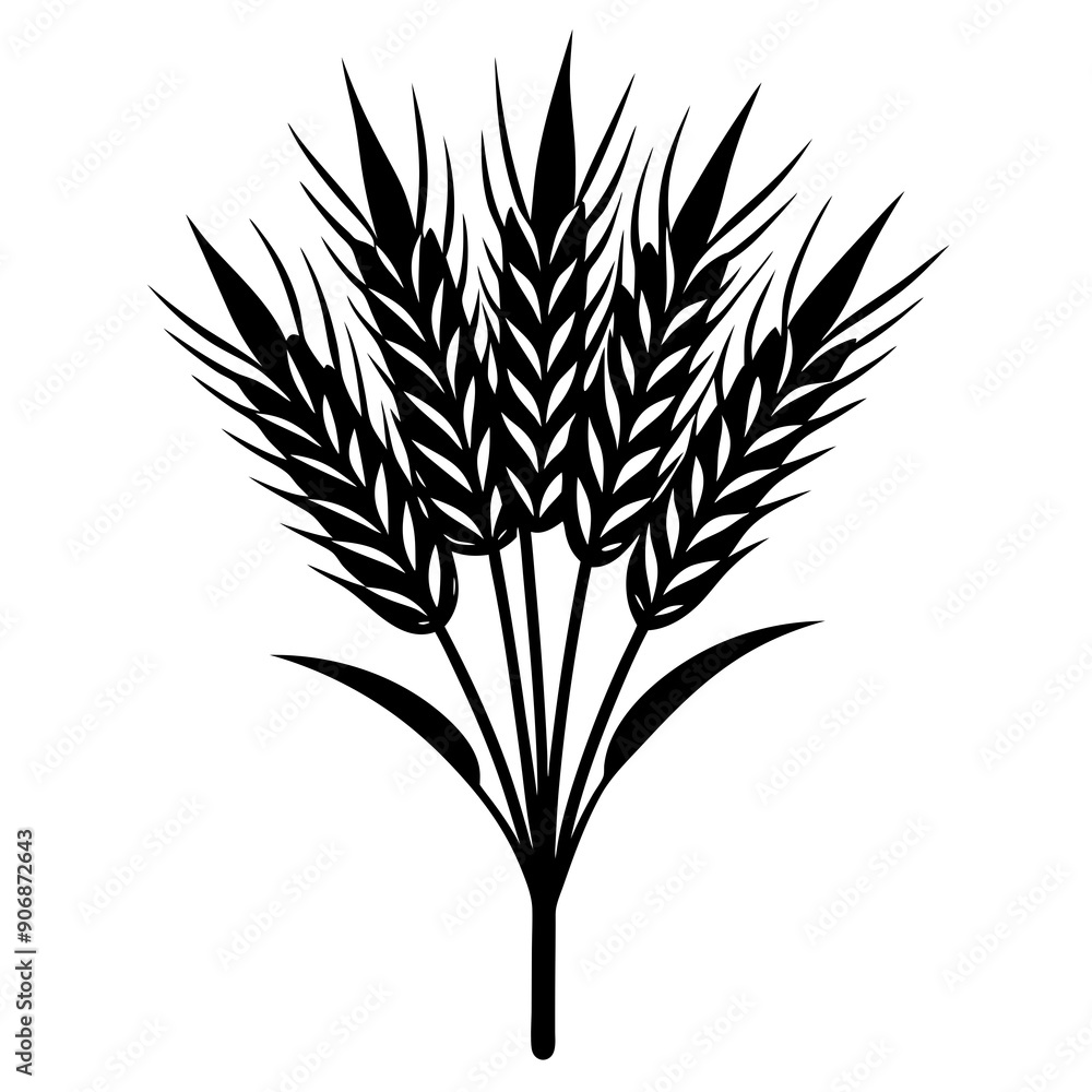 Bunch of wheat ears art vector illustration Bunch of wheat ears art vector illustration