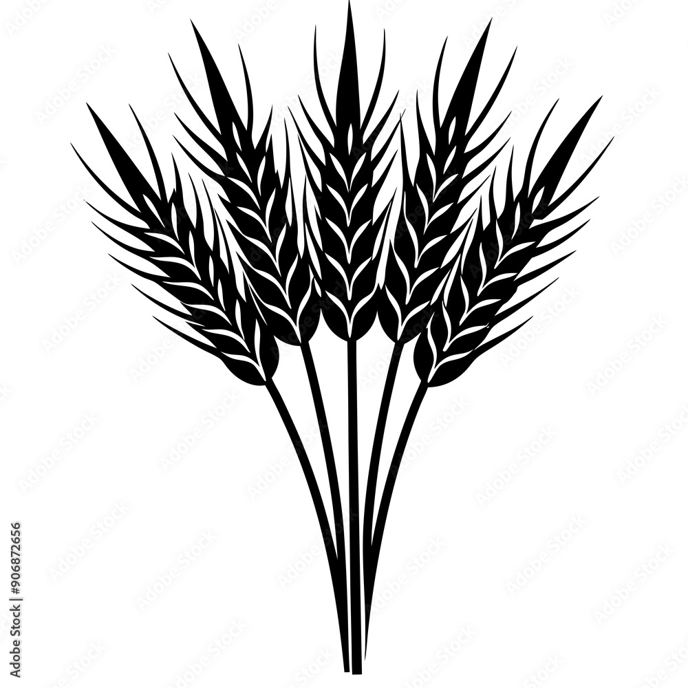 Bunch of wheat ears art vector illustration Bunch of wheat ears art vector illustration