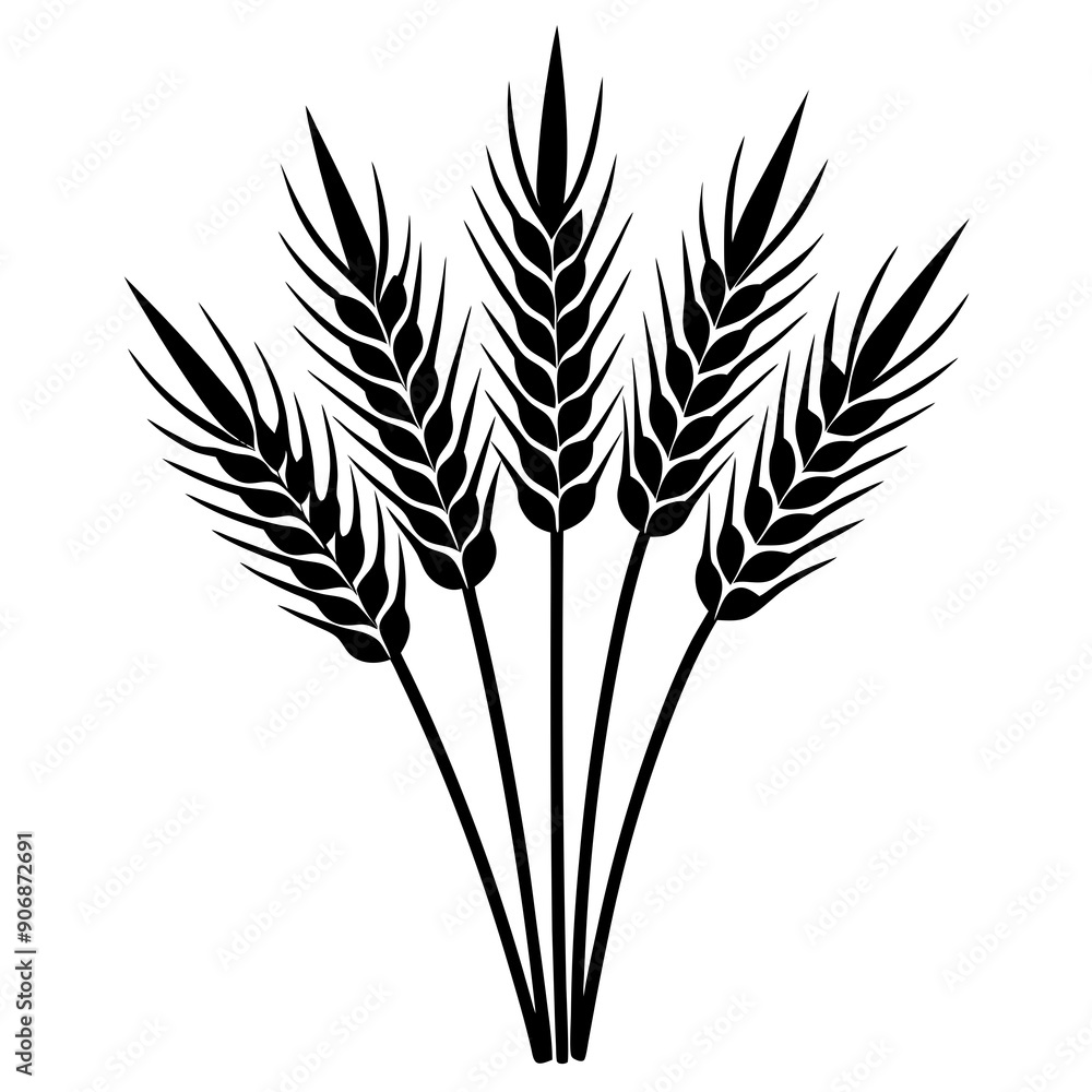 Bunch of wheat ears art vector illustration Bunch of wheat ears art vector illustration