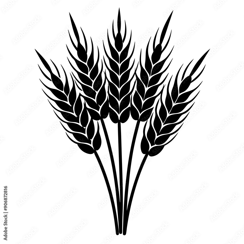Bunch of wheat ears art vector illustration Bunch of wheat ears art vector illustration