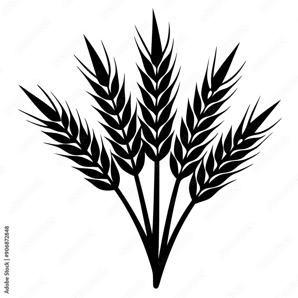 Bunch of wheat ears art vector illustration Bunch of wheat ears art vector illustration