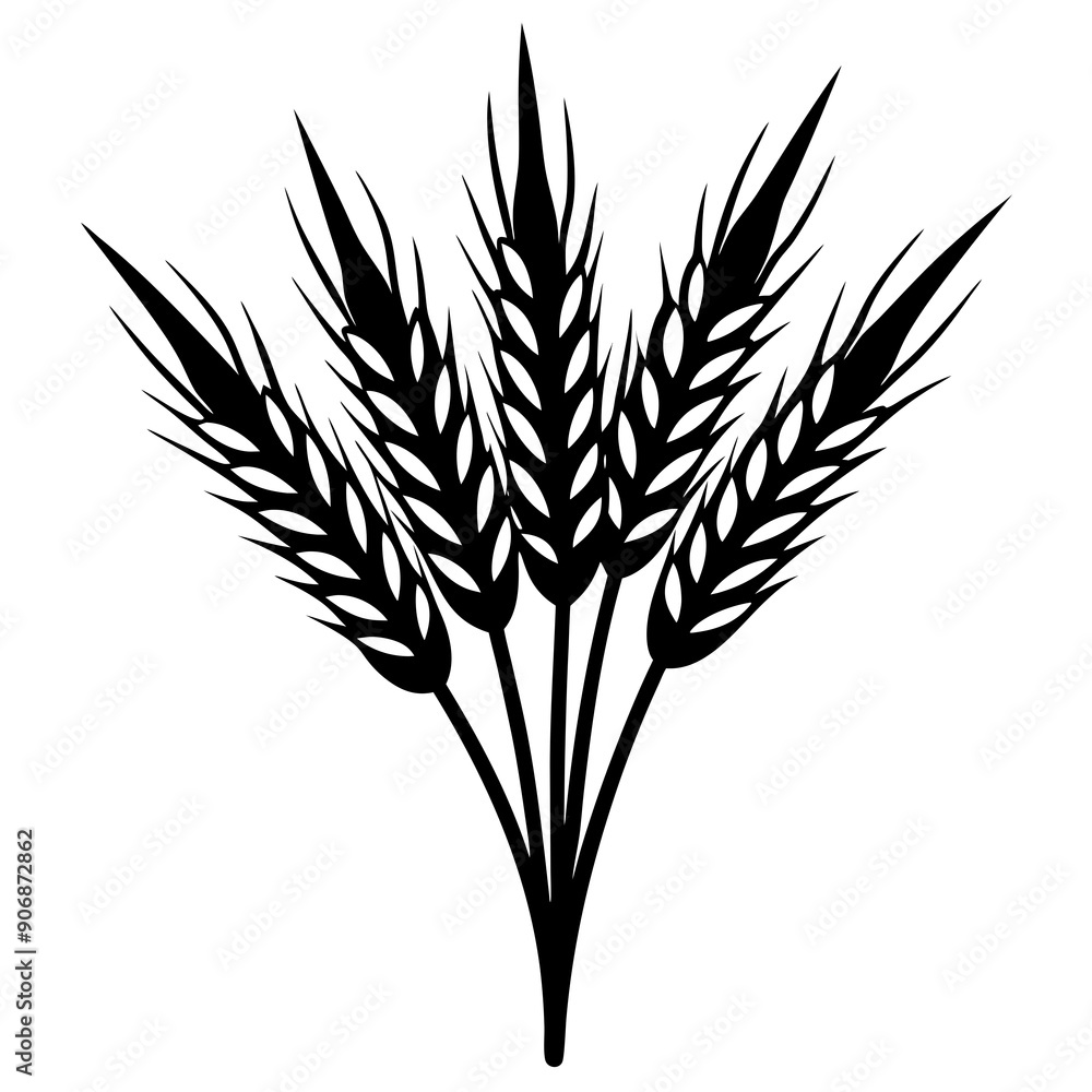 Bunch of wheat ears art vector illustration Bunch of wheat ears art vector illustration