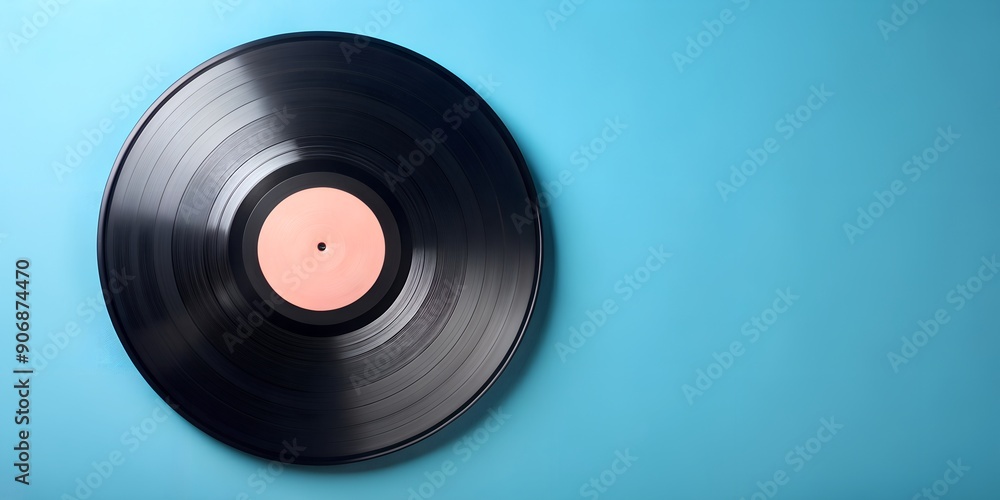 Fototapeta premium Schallplatte Vinyl Schellack Vinylscheibe Scheibe Platte Generative AI