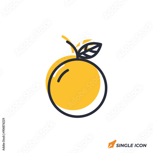 Orange icon vector illustration. Orange symbol isolated on white background.