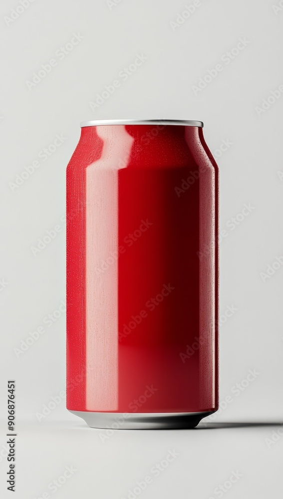 Fototapeta premium Bold Typography Beer Can on White Background with Empty Space for Text - Modern Close-Up Studio Shot