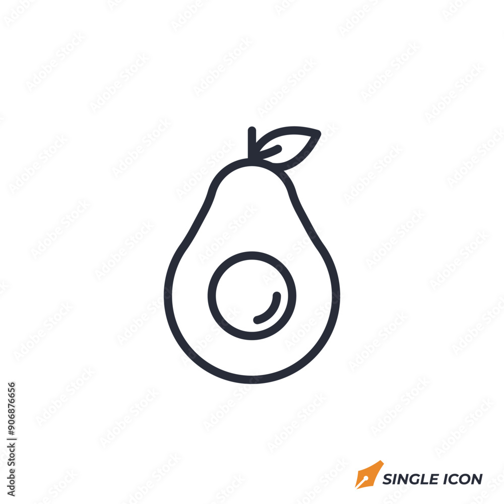 Avocado icon vector illustration. Avocado symbol isolated on white background Avocado icon vector illustration. Avocado symbol isolated on white background