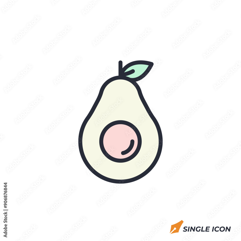 Avocado icon vector illustration. Avocado symbol isolated on white background Avocado icon vector illustration. Avocado symbol isolated on white background