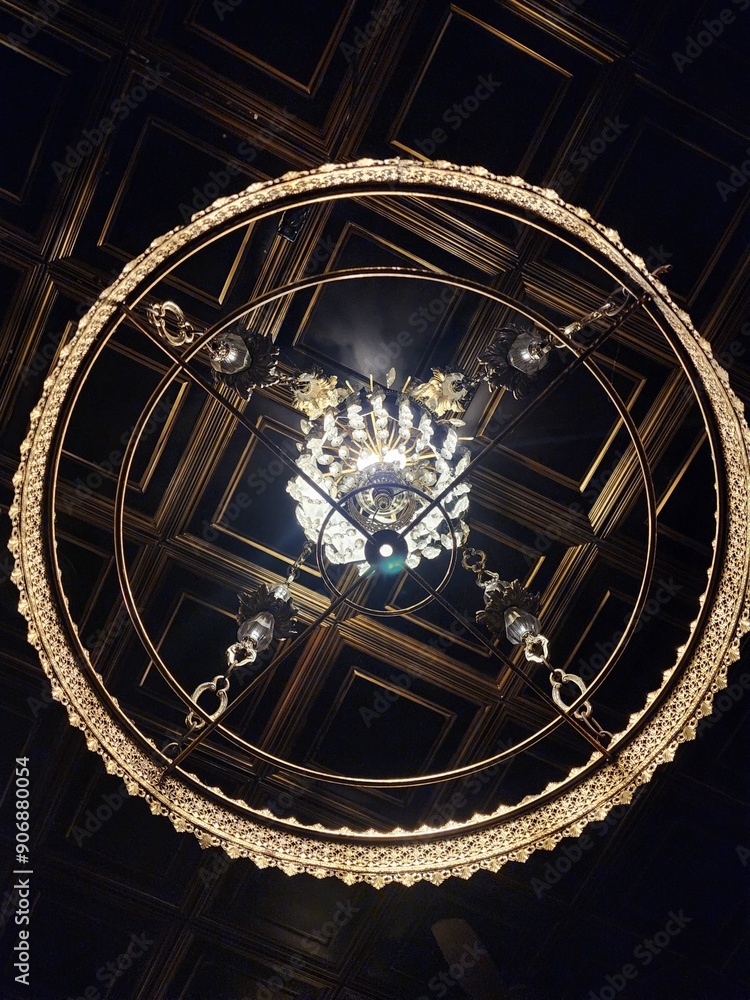 Obraz premium Chandelier shapes. Circles and squares