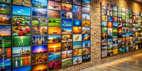 Wallpaper Mural A picture on a wall informative Vibrant engaging Generative By AI Torontodigital.ca