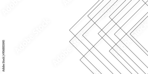 Abstract industrial Design random lines black on white background.Geometric seamless minimalist pattern with straight lines design.luxury black geometric random chaotic lines.squares and triangle line