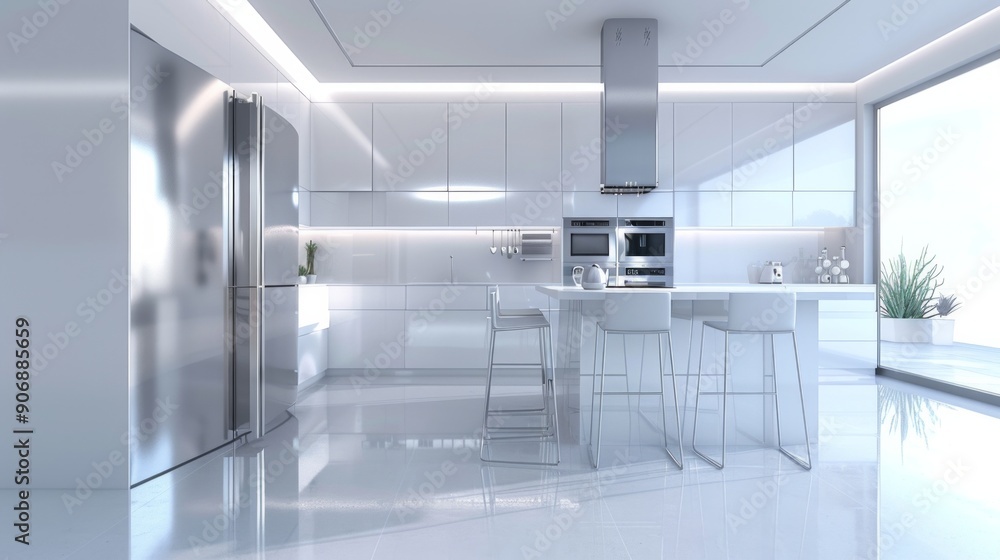 Kitchen interior in a modern house