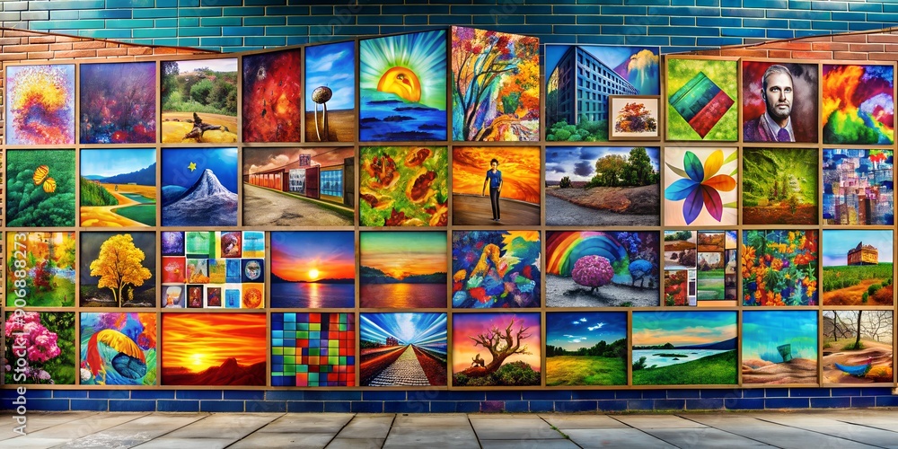 A picture on a wall informative Vibrant engaging Generative AI A picture on a wall informative Vibrant engaging Generative AI