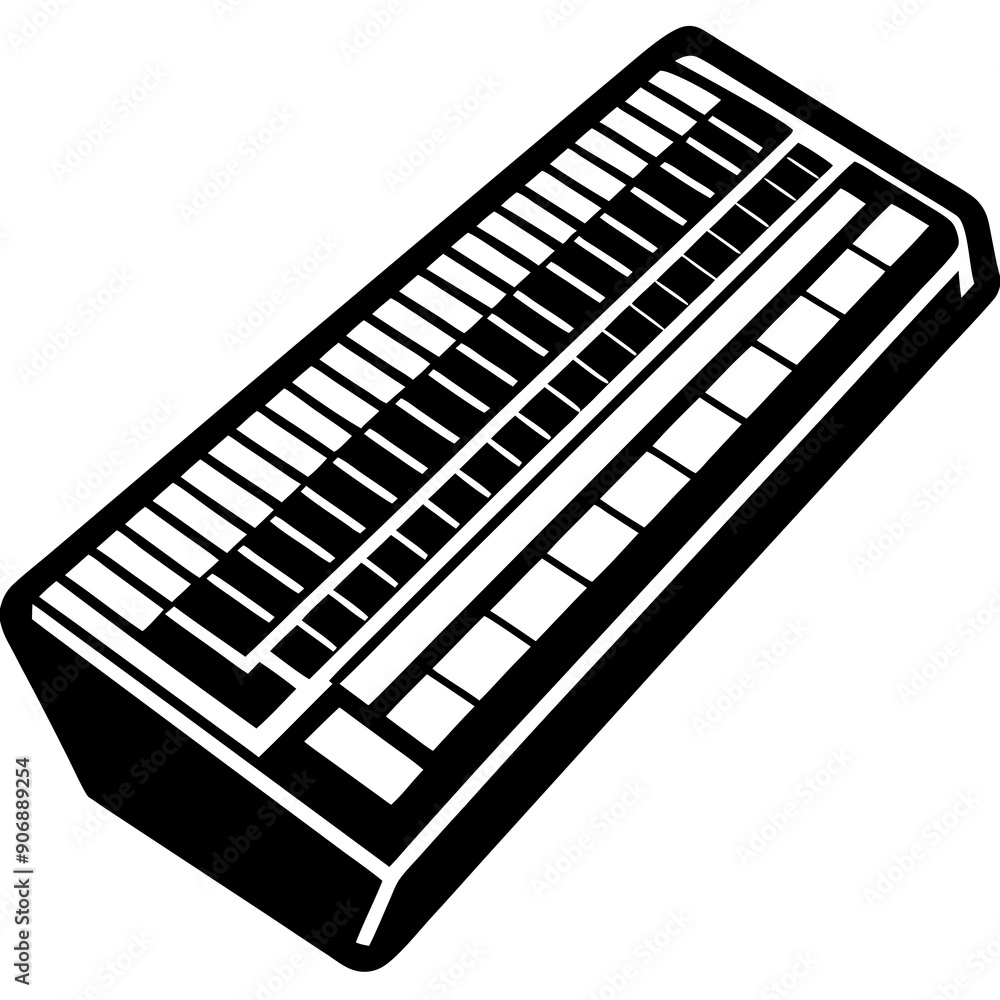 Computer keyboard art vector illustration Computer keyboard art vector illustration
