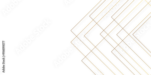 Abstract industrial Design random lines golden on white background.Geometric seamless minimalist pattern with straight lines design.luxury gold geometric random chaotic lines.squares and triangle line