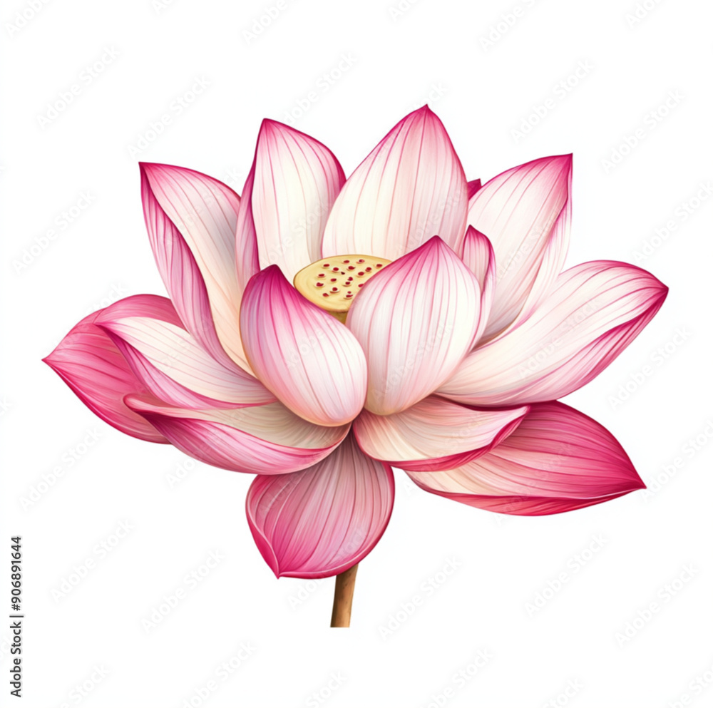 Fototapeta premium lotus flower, white background