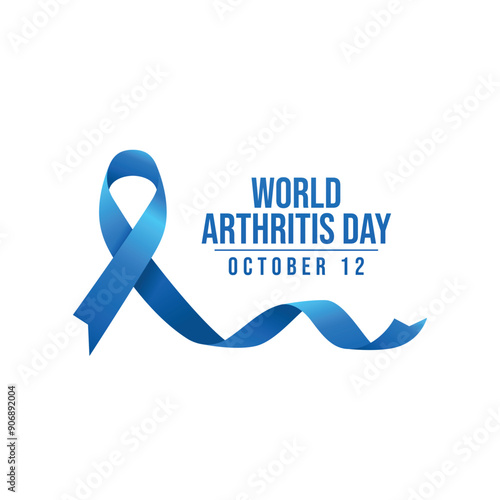 World Arthritis Day vector design template good for celebration usage. World Arthritis Day design. Vector ribbon. flat design. eps 10.