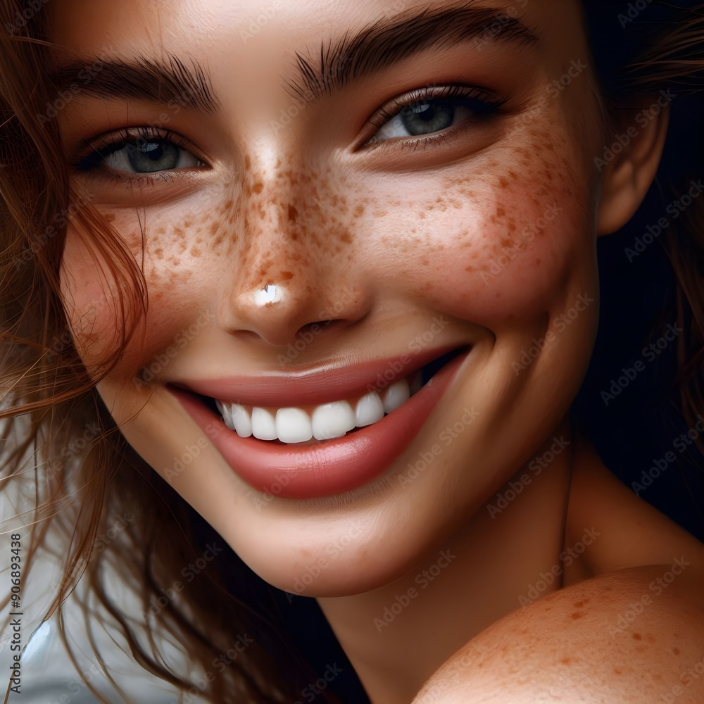 woman with freckles and freckles posing on a white background. natural beauty, face without makeup woman with freckles and freckles posing on a white background. natural beauty, face without makeup