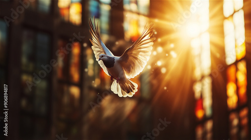 The Holy Spirit works like a dove. photo