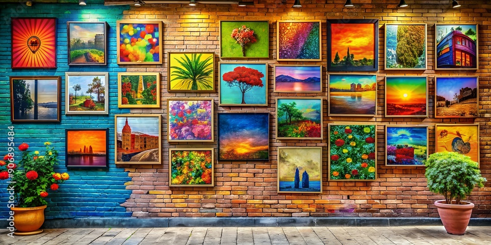 Fototapeta premium A picture on a wall informative Vibrant engaging Creative AI