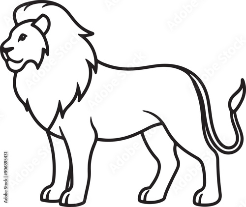 Lion silhouette vector illustration design 