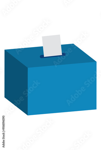 Voting box vector image, blue ballot box vector image, voting box png