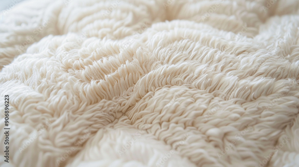 Close-up of a fluffy pillow with abstract, detailed stitching and fabric texture Close-up of a fluffy pillow with abstract, detailed stitching and fabric texture