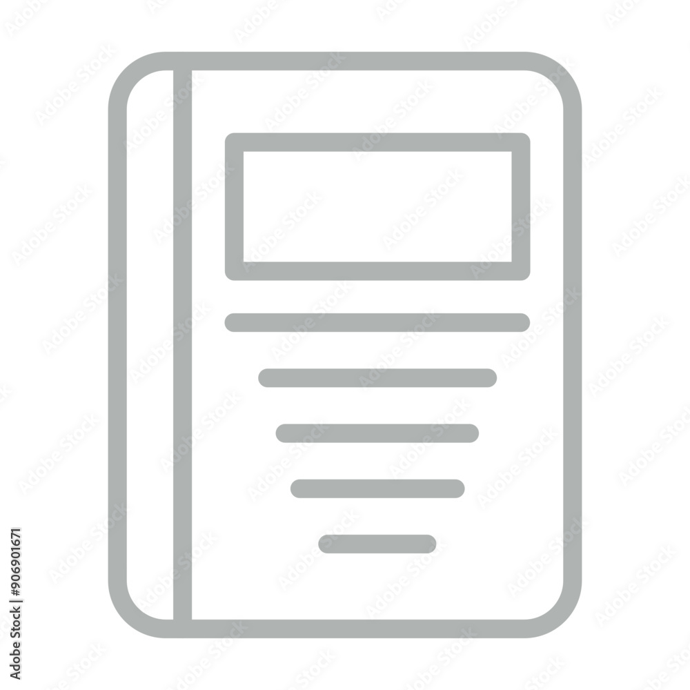 Notebook Vector Line Grey Icon Design Notebook Vector Line Grey Icon Design