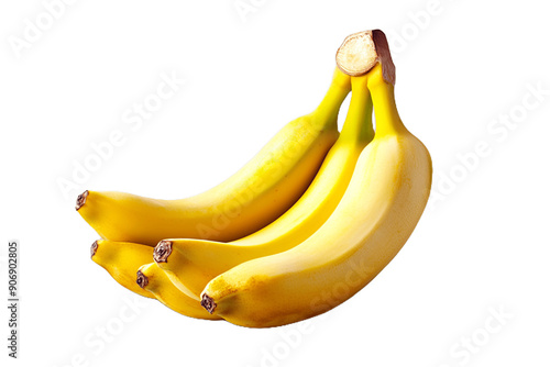 Fresh bananas isolated on transparent background. photo