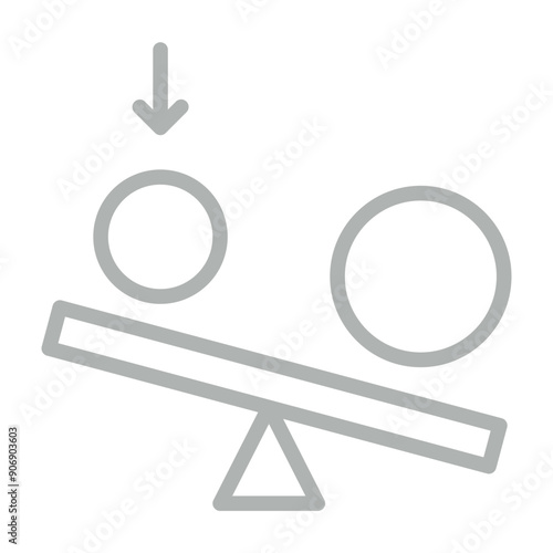 Leverage Vector Line Grey Icon Design