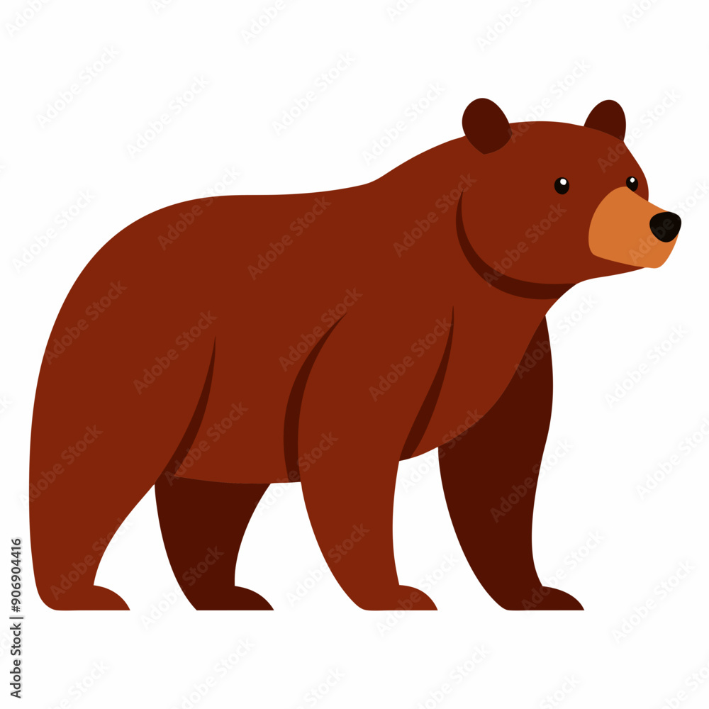 Grizzly Bear Vector Illustration - Cartoon, Clipart, and Line Art Design Grizzly Bear Vector Illustration - Cartoon, Clipart, and Line Art Design