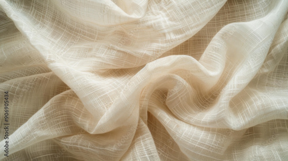 Close-Up of Beige Textured Fabric for Fashion and Interior Design Close-Up of Beige Textured Fabric for Fashion and Interior Design
