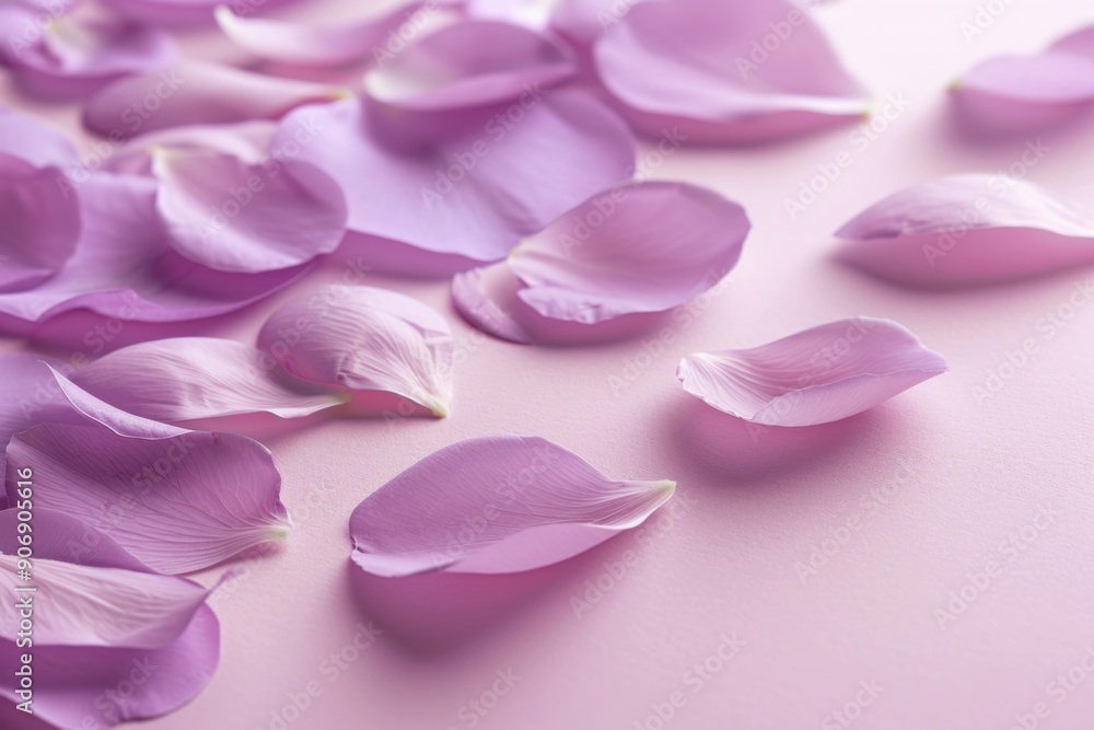 Soft Pink Rose Petals on Pastel Background for Romantic & Spa Themes Soft Pink Rose Petals on Pastel Background for Romantic & Spa Themes
