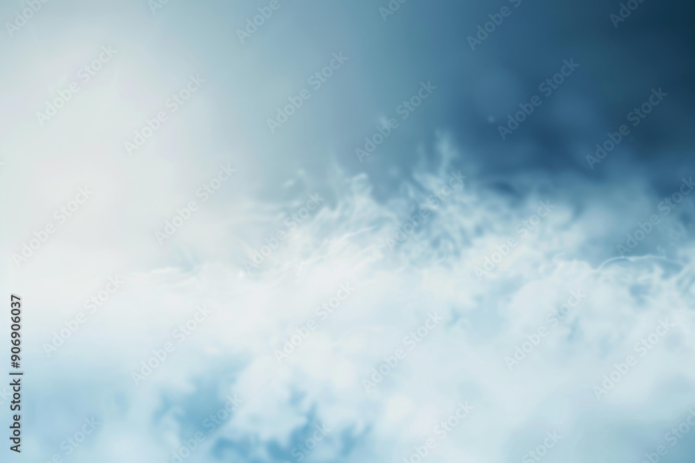 Obraz premium Abstract Blue and White Cloudy Sky Background - Inspirational Dreamy Concepts
