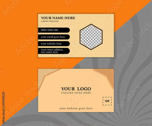 Creative and Clean Business Card Template.
Personal visiting card with company logo.