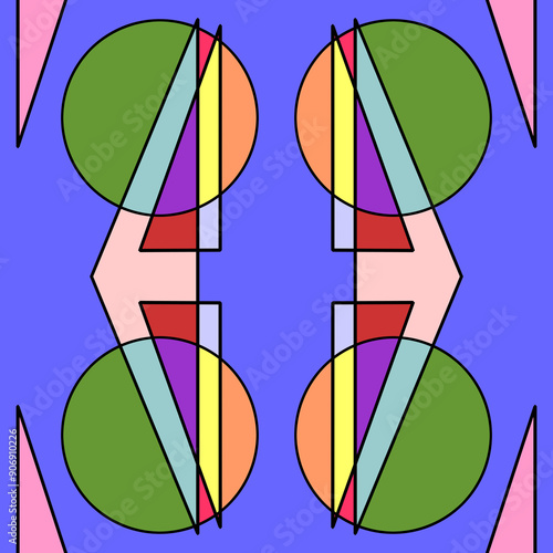 Cybernetic Symmetry: A Futuristic Geometric Abstract Background for Modern Design