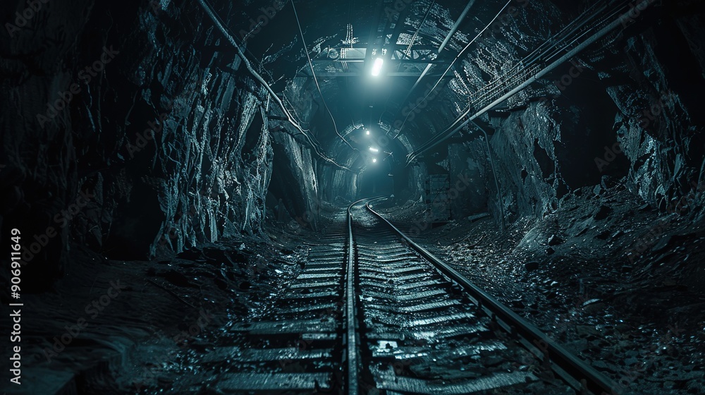 Naklejka premium old dark red tunnel