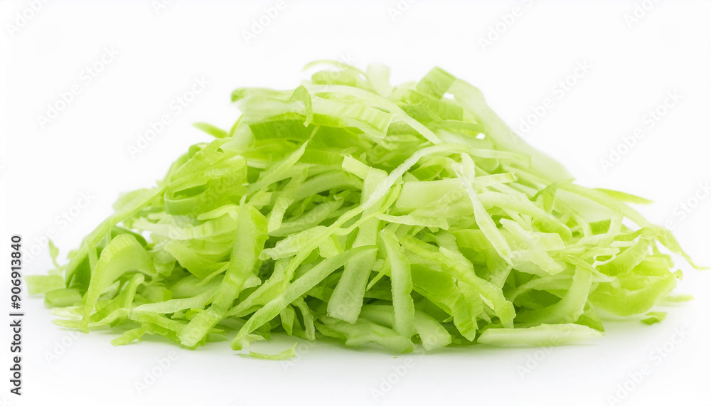 Heap of vibrant shredded green cabbage on isolated white. Tasty vegetable. Organic and fresh. Heap of vibrant shredded green cabbage on isolated white. Tasty vegetable. Organic and fresh.
