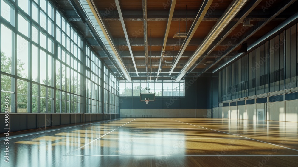 high-resolution, ultra-realistic, 4K, cinematic image of a sport hall high-resolution, ultra-realistic, 4K, cinematic image of a sport hall