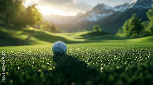 high-resolution, ultra-realistic, 4K, cinematic image of a golf 