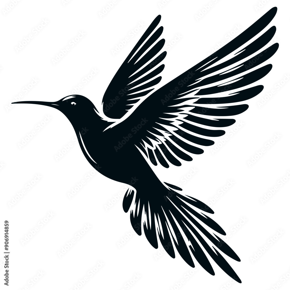 Flying bird silhouette vector image Flying bird silhouette vector image