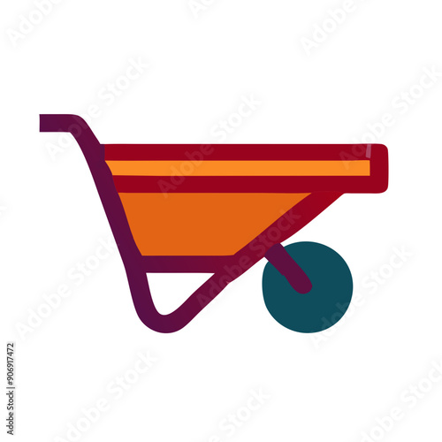 Wheelbarrow for transporting mining materials